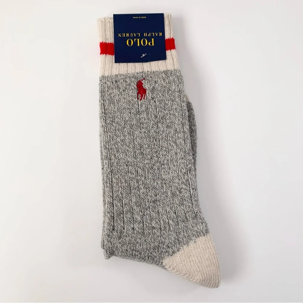 Long thick wool blend ragg boot socks (vintage sock monkey style)